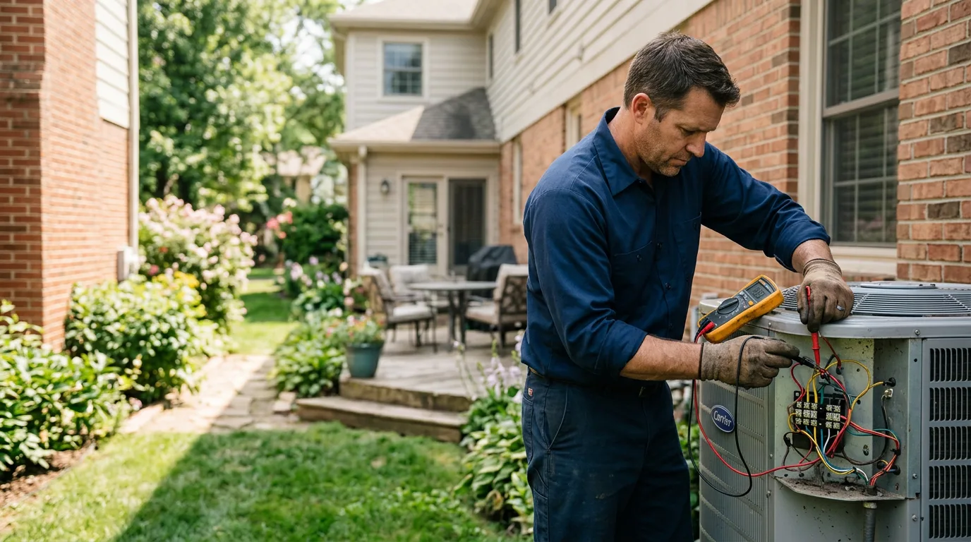 HVAC technician working near Newport, ME